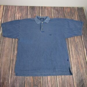Vintage OP Ocean Pacific Polo Shirt Mens Medium Made USA Surf 90s Blue